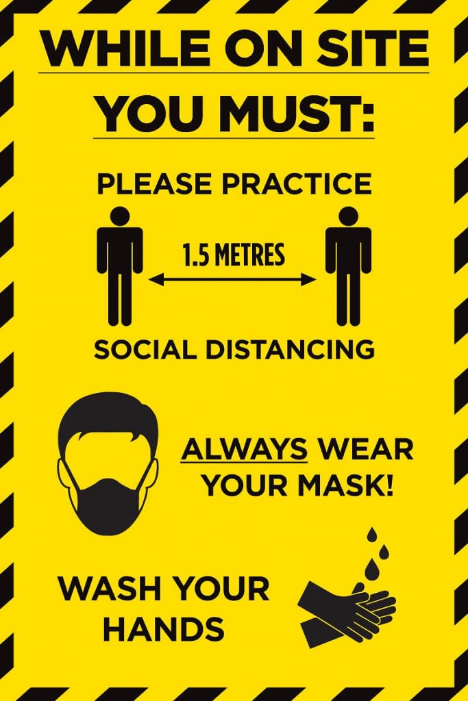 Covid-19 PPSD, Mask & Clean Hands Site Sign - 600x900